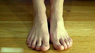 Feet extreme close up and foot play... oops!