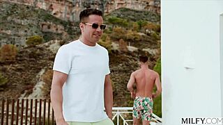 Hey, wanna see naughty blonde MILF Shalina Devine ride and titty fuck hubby's friend?