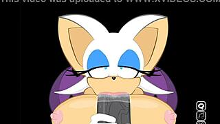 Rouge kan ikke modstå at afbryde Shadow for at håndtere den store monsterpik suggestivt i spilscenen