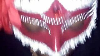 She's sucking big dick sloppy while twerking her ass.