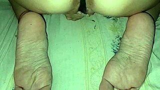 Petite shaved girl shows her ass and masturbates.