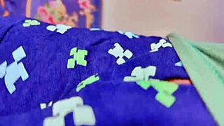 Sistya's redhead curls bent over for rough deepthroat on the sofa!