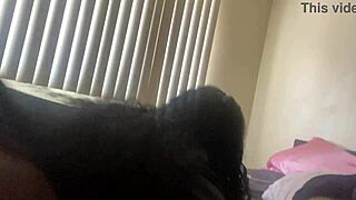 I'm having sneaky phone sex, bent over in doggystyle, moaning as he fucks my big ass