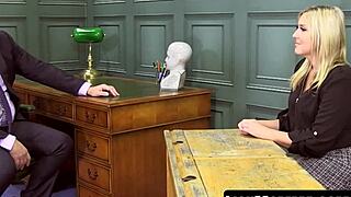 Stepmom Charlie Rae and Gigi Patsy Suck Principal's Cock in Threesome