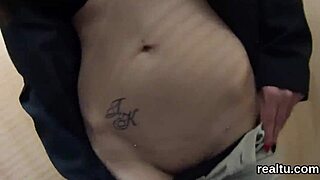 luscious czech girl teased in hypermarket for pov action
