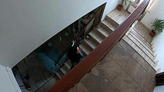 The slutty mature latina milf sucked cock in leggings, getting slapped and orgasming.