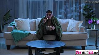 Bossy stepsis makes stepbro clean and fuck her hard.