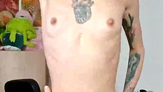 Tall skinny girl intensely rides cock to squirting orgasm in pov