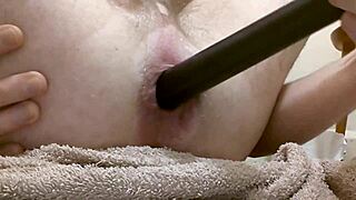 masturbating my wet ass with a toy and fingers for intense pleasure!