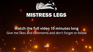 goddess in tan nylons shows her cute nylon soles and toes on the riverside