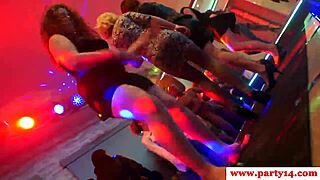 i watchd euro babes get fuckd and fed cum at the party, it wuz wild!