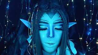 She dances beautifully on webcam for her avatar fans.