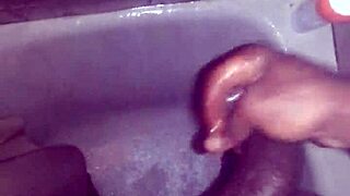 Jerking My Dick In Shower With Cum And Monster Big Black Cock
