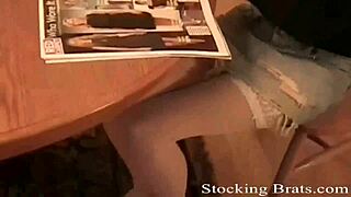 she's a cute 18+ cutie in sexy stockings