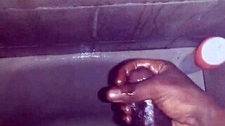 Jerking My Dick In Shower With Cum And Monster Big Black Cock