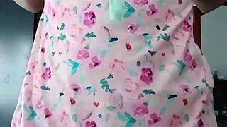 Look at my innocent colleague modeling in sexy pink pajamas