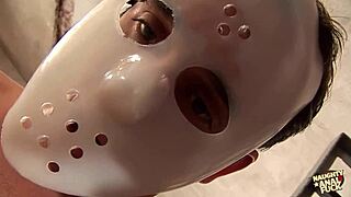 busty blonde captured, asshole railed by masked group 😈