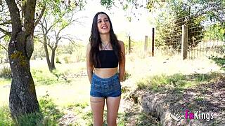 briseida myers feels so horny in the swamp, craving nudism and a quick fuck