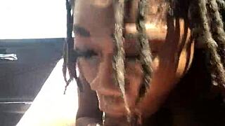 Hazel Grace sucks stranger's dick in car