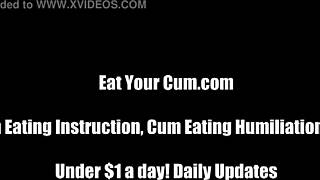 Feel The Humiliation As You Eat Cum From Used Condom