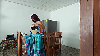 The sinful maid began spreading her pretty pussy open for uncle domination in homemade fetish play