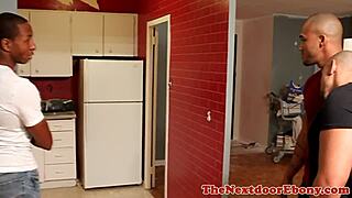 Muscular Ebony Hunk Gets Jizzed!