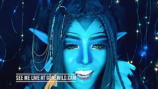 She dances beautifully on webcam for her avatar fans.