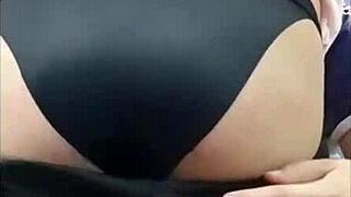 Undressing Doña Mary in her room as her husband leaves.