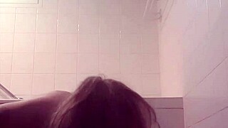 French slave humiliates with blowjob and cumshot in mouth.