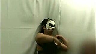 latina getting ready for social network livestream in dress