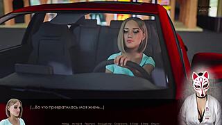 Outdoor hairy secretary in stockings gets rough upskirt game at office