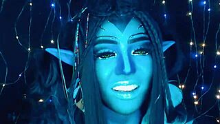 She dances beautifully on webcam for her avatar fans.