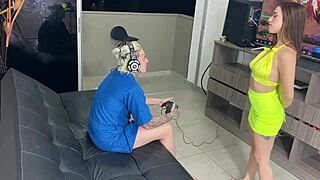 I feel so loved when my gamer stepbrother fucks me passionately while playing