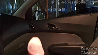 Risky Handjob For Hot Girl On Street In Public