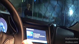 Risky Handjob For Hot Girl On Street In Public