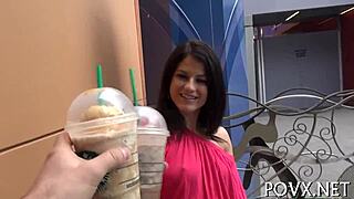 i'm so excited to see beautiful aubrey sky in this rough blowjob contest! her petite tits are amazing.