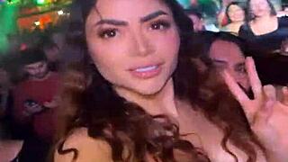 Exciting Colombian Babe Reveals Big Tits Outdoors In Public Thrill