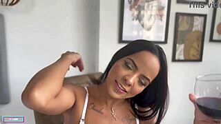 This brunette wants to sit hard and cum 😍