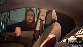 Risky Handjob For Hot Girl On Street In Public