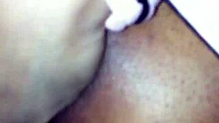 Hidden Fantasy Pt 2 - Ebony Pussy Drilled With Dildo!