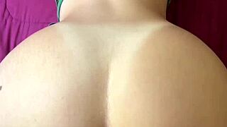 young girlfriend with big ass taking huge cock while wearing bikini