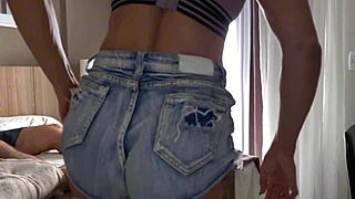 the beautiful employee flashes her big clit to please her boss and get a raise