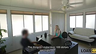 Loan4k pretty blonde allie rae eagerly spreads her tight pussy for loan agent during casting interview