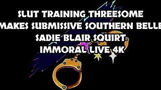 Blonde babe sadie blair cums hard in submissive homemade session