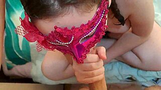 another day, another cute blowjob from a masked student