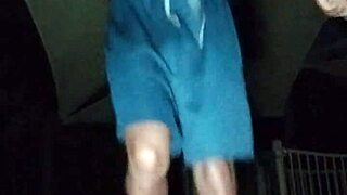 Park 2 explodes with skinny black brunette roommate getting fucked by athletic mature father in law!