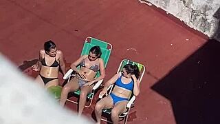 argentinian neighbors sunbathing on the terrace, part two.