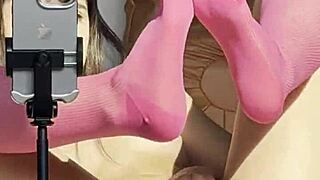 neighbor spots me masturbating wet pussy solo