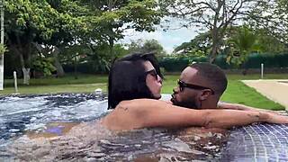 jacuzzi break with kylei ellish featuring big black cock interracial fucking