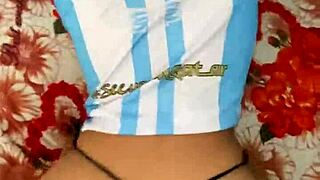 a latina amateur seduces and fucks a passionate messi fan in an intense encounter